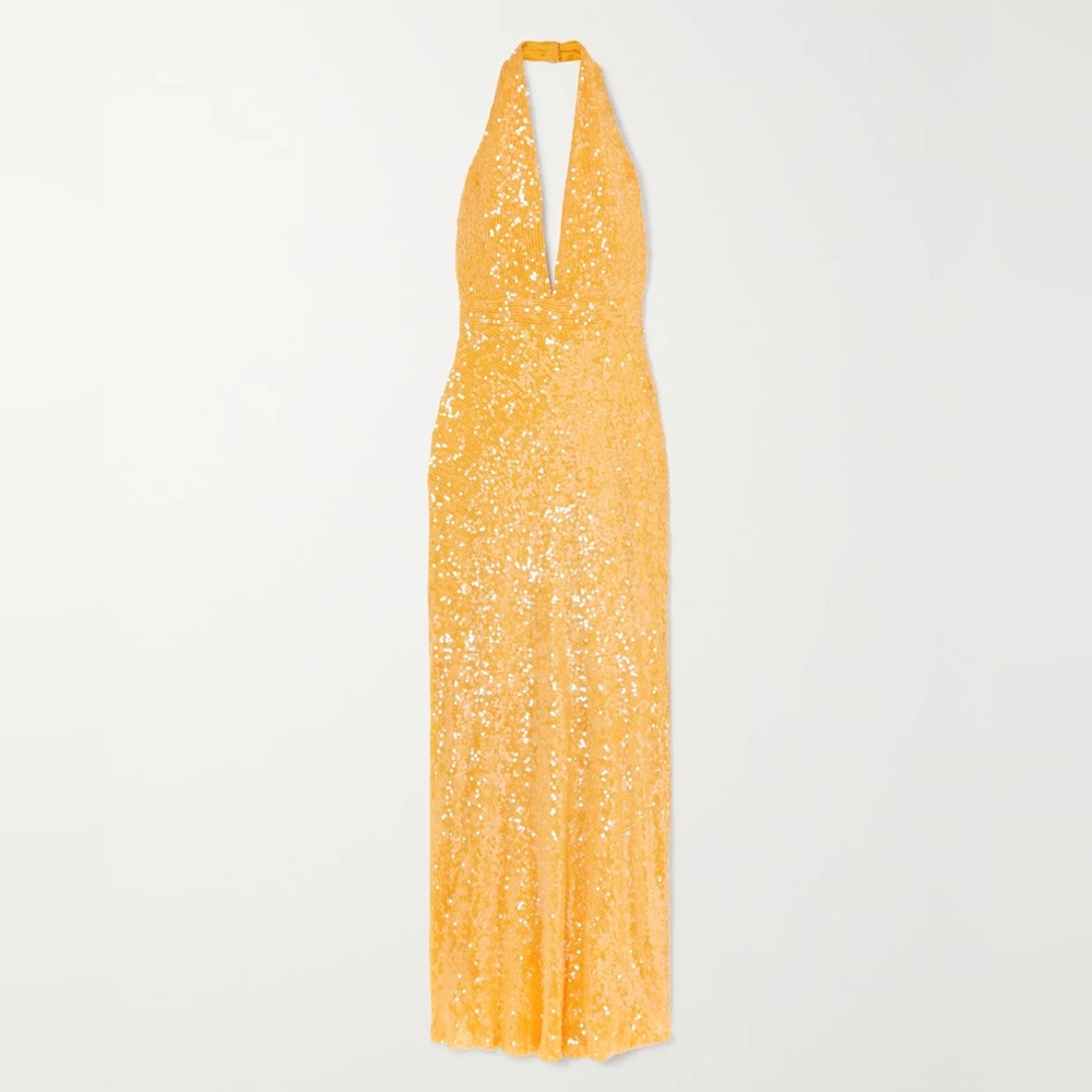 Markarian Valerie Sequin Halterneck Dress